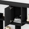 MOBILI FIVER Iacopo M Bookshelf with Panel Doors (160.8 x 236.4 cm), Ash Black, Made in Italy view 3