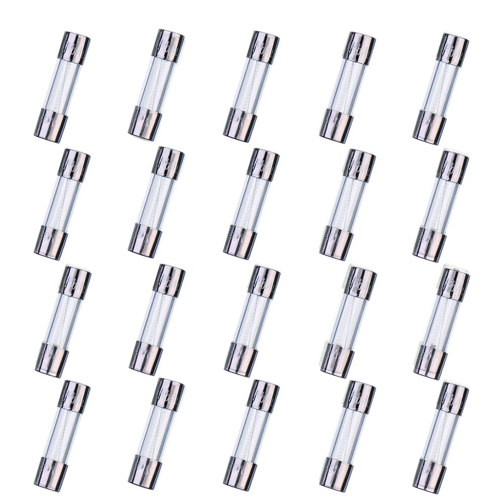 HUAREW F5AL250V 20-Pack 5x20 mm Fast-Acting Glass Fuses, 5A 250V, Time-Delayed