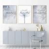 LIANGX Islamic Lotus Soft Feather Pure Feeling Calligraphy Canvas Wall Art, Unframed, 3 Pieces (3 x 50 x 70 cm) view 1