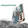 EYZUTAK Electroplated Magnetic Ring Holder Case for Samsung Galaxy S21 Ultra, Mint Green view 3