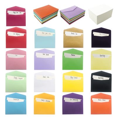 VANRA 170-Piece 17-Color Mini Envelope Set