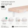 LAMO Manufaktur Solid Wood Shelf with White Z-Shaped Brackets | 60 cm-Wide Wall Shelf for Bathroom, Hallway, Kitchen, Industrial Style | Raw Finish, Straight Edge | Vintage Character view 3