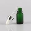 TIANZD 24-Pack 10 mL Matte Green Glass Dropper Bottles with Glass Pipettes, Silver Screw Caps, 2 Funnels view 4