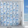Gedy G-Orbita Shower Curtain 120 x 200 cm, Light Blue PEVA, with 12 Rings view 2