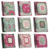 LZHLMCL 2-Piece Bohemian Floral Pillow Cover Set, Pink and Green, 45 x 45 cm view 2