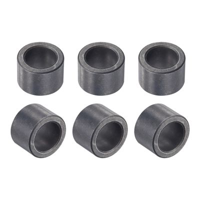 sourcing map Sleeve Bearings, 12 mm Bore, 18 mm OD, 12.5 mm Length, Self-Lubricating Sintered Iron, 6-Pack