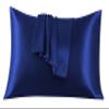 Satin Pillowcases 45 x 70 cm, 2-Pack - 100% Satin, Super-Soft, Dark Blue view 2