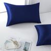 Satin Pillowcases 45 x 70 cm, 2-Pack - 100% Satin, Super-Soft, Dark Blue view 4