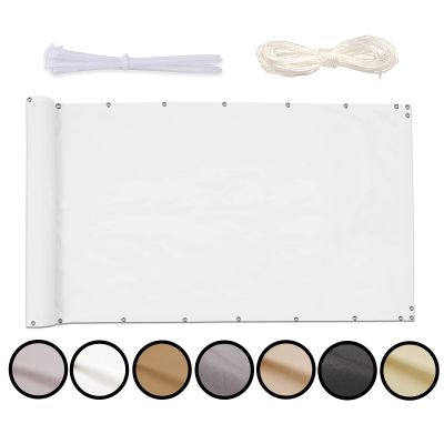 MEEYI Garden Privacy Screen, 80 x 1,550 cm, White