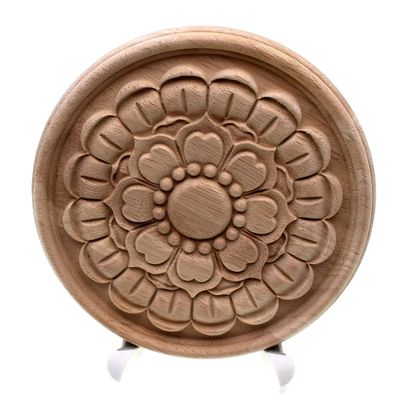 LIJUCAI Carved Wood Furniture Appliques, 10 cm, 2-Piece