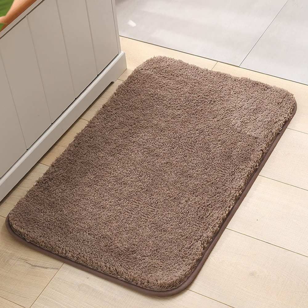 jia cool Original Thick Memory Foam Bath Rug, 19.6 x 31.5 in, Cushioned, Soft, Absorbent Bathroom Mat, Machine