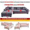 uyeoco L-Shaped Sectional Sofa Cover, Stretch Sofa Slipcover, 4-Seater (235–300 cm), Color J view 2