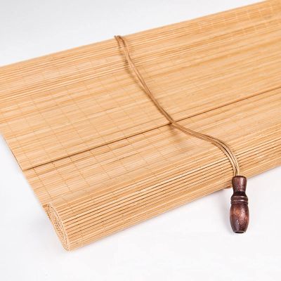 Jolan Bamboo Roller Blind, Carbonized, Customizable, 125 x 225 cm / 49 x 89 in