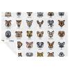 BestIdeas Animal Head Blanket, Thin, Color Icons, Soft, Warm and Cozy, Throw for Bed, Couch, Sofa, Picnic, Camping and Beach, 150 x 100 cm view 1
