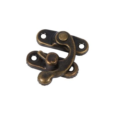OUKENS Antique Swing Latches, 12-Pack, 32 x 28 mm, Bronze Right Hook
