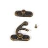 OUKENS Antique Swing Latches, 12-Pack, 32 x 28 mm, Bronze Right Hook view 4