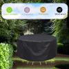 FOGUO Round Patio Furniture Cover 320 x 94 cm, Waterproof 420D Oxford Fabric view 3