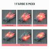 Lychee LED Light-Up Gloves for Adults, 6 Flashing Modes, Skeleton Design, Red view 4