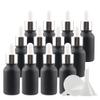 TIANZD 12-Pack 15 mL Matte Black Glass Dropper Bottles with Glass Pipettes view 1