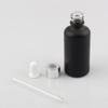 TIANZD 4-Pack 50 ml Matte Black Glass Dropper Bottles with Glass Pipettes and Silver Screw Caps view 3