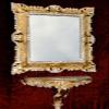 Gold WEI Baroque Antique Wall Mirror with Console, 45 x 38 cm, Set 3047+3084 view 1
