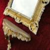 Gold WEI Baroque Antique Wall Mirror with Console, 45 x 38 cm, Set 3047+3084 view 3