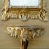 Gold WEI Baroque Antique Wall Mirror with Console, 45 x 38 cm, Set 3047+3084 view 4