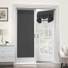 French Door Panel Curtains, 2-Piece Set, No-Drill, Hook-and-Loop, Blackout, Thermal Insulated, Dust-Resistant, 26 x 68 in, Dark Gray view 1