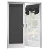 French Door Panel Curtains, 2-Piece Set, No-Drill, Hook-and-Loop, Blackout, Thermal Insulated, Dust-Resistant, 26 x 68 in, Dark Gray view 2