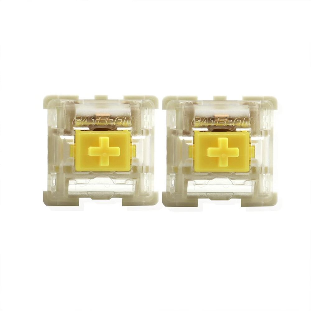 50g Transparent Yellow 5-Pin Linear Mechanical Keyboard Switches, 30-Pack