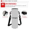 Belidome Galaxy Wolf Soft Insulated Neoprene Bottle Sleeve with Shoulder Strap view 3