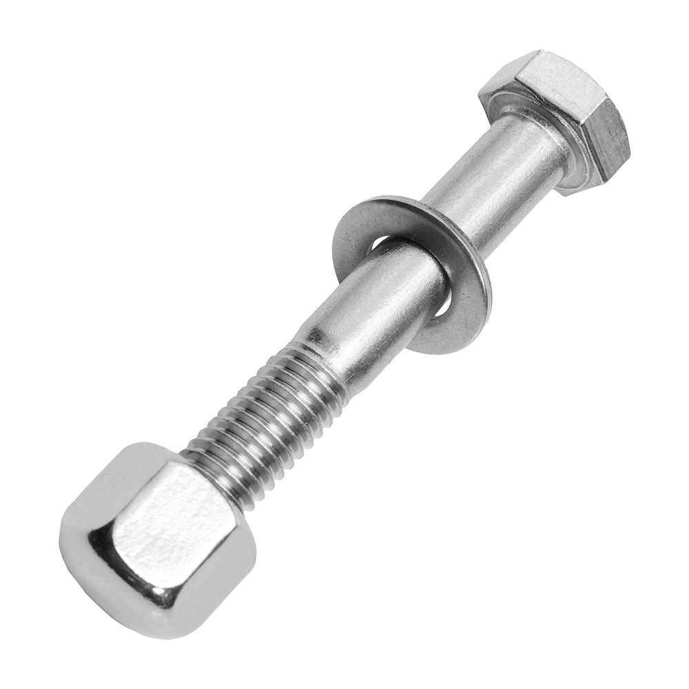 M16 x 200 mm Hex Bolts with Partial Thread, Low-Profile Cap Nuts & Washers, A2 Stainless Steel, 20 Pieces | MESAROS