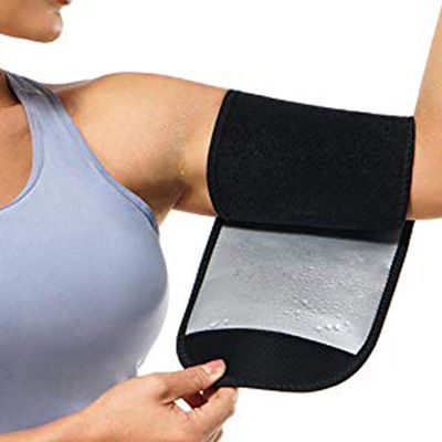 BICBLL 1 Pair Arm Trimmers for Women, Sauna Sweat Bands, Elbow Wraps, Adjustable Arm Trainers for Sports and Workouts