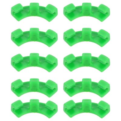 10-Piece 90-Degree Plant Benders, Green Plastic Garden Clips