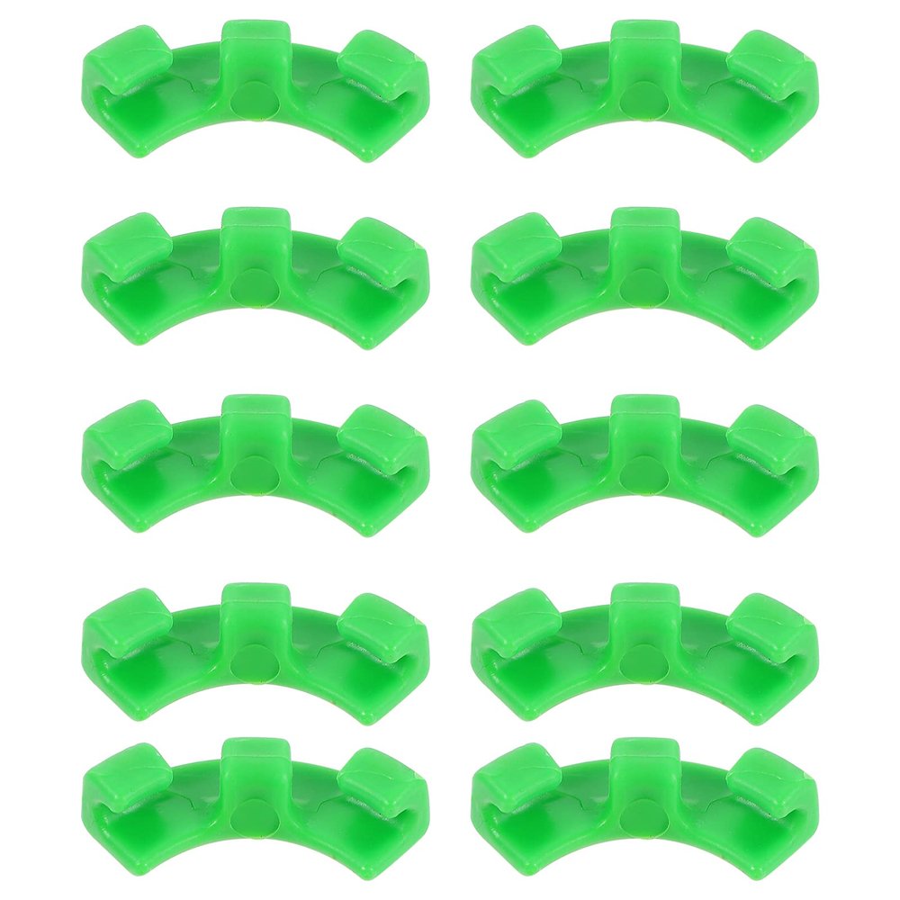 10-Piece 90-Degree Plant Benders, Green Plastic Garden Clips