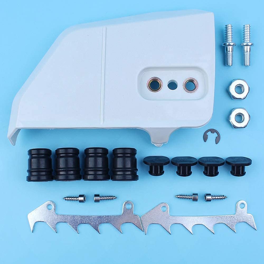 MQEIANG Clutch Sprocket Cover AV Buffer Mount Set Felling Dog Kit Compatible with Stihl 018 MS180 and 017 MS170 Chainsaws