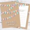 Olivia Samuel 60th Birthday Party Invitations, Pastel Bunting, Postcard Style, Write-In, 20 Pack view 3