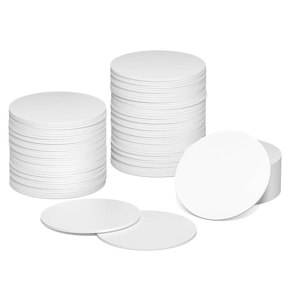 100 Round NFC Tags, NTAG215 Rewritable NFC Cards, 25 mm (1 in)