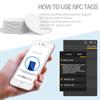 100 Round NFC Tags, NTAG215 Rewritable NFC Cards, 25 mm (1 in) view 4
