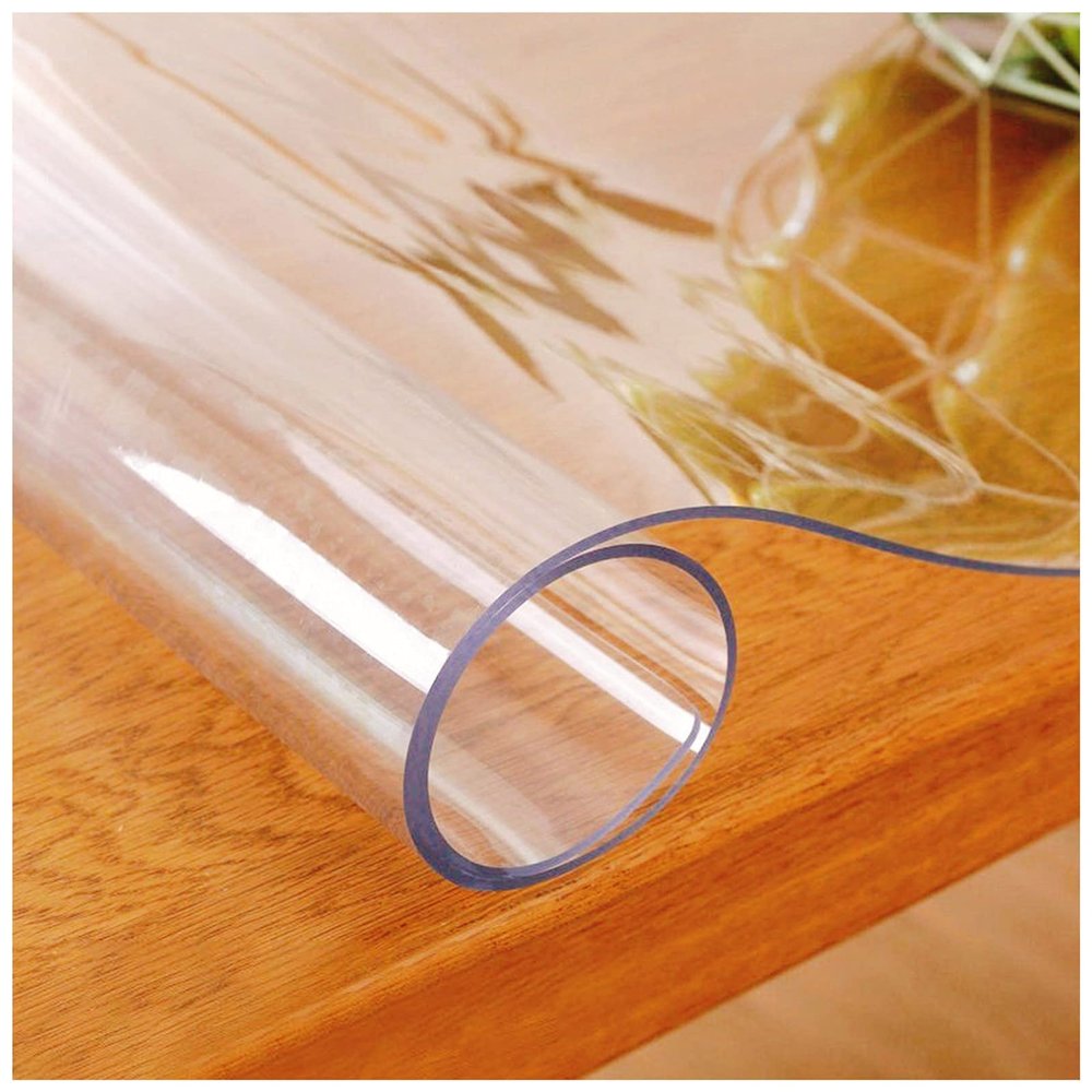 DGSFES Clear Transparent Table Cover, Waterproof, Oil-Resistant, Non-Slip, Scratch-Resistant, Easy-Care, Washable, 3 mm, 150 x 300 cm