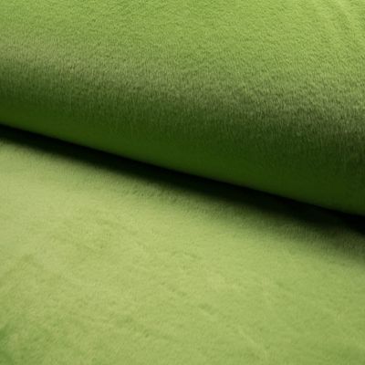 Luxurious Short-Pile Plush Super-Soft Faux Fur Fabric, 10 m, 1000 x 150 cm, Lime Green