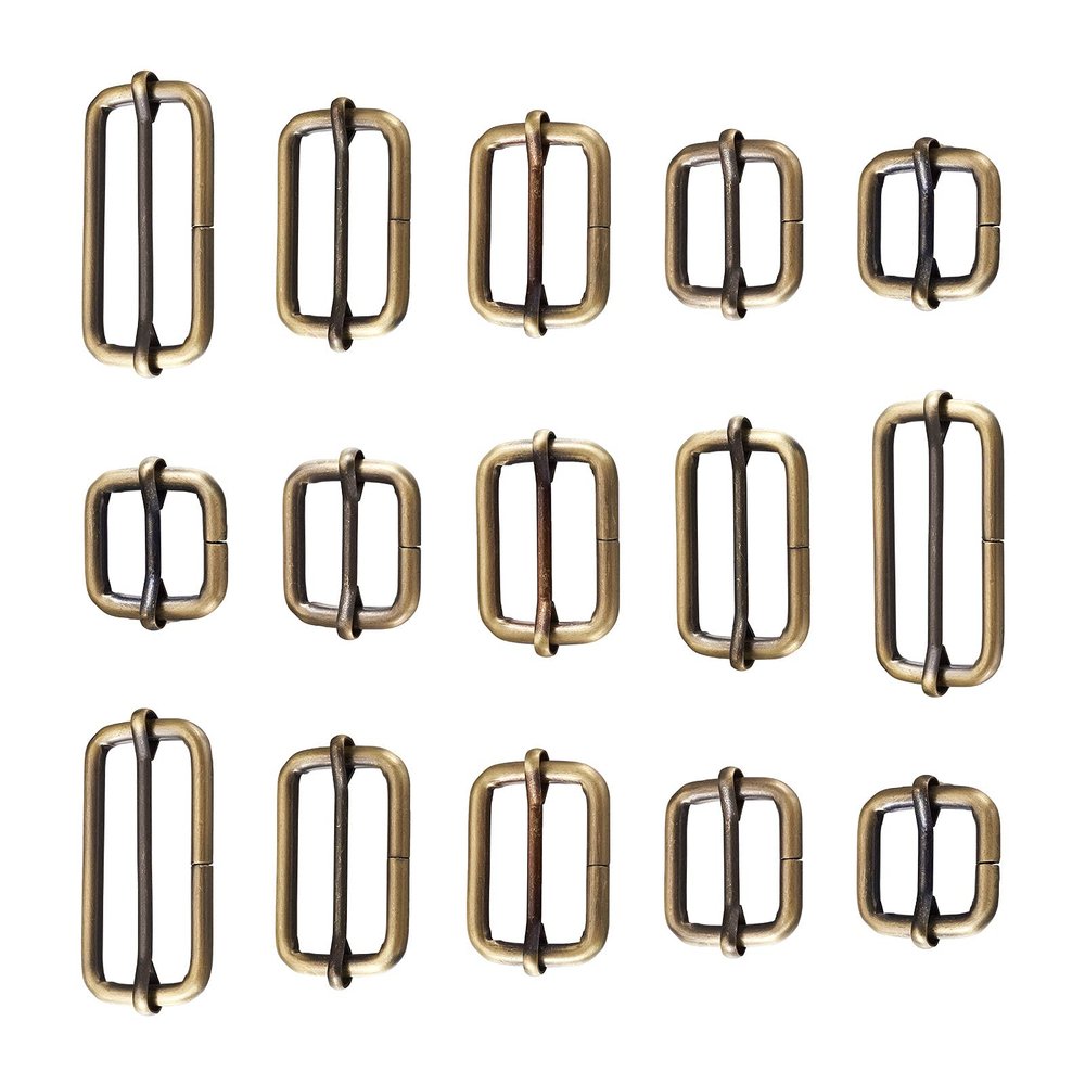 Pandahall 20-Piece Rectangular Metal Buckle Set for Belt Bags
