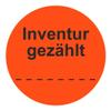 Inventory Labels, "Inventory Counted" Stickers – 50 mm Diameter – 1,000 Pieces (Fluorescent Red) view 1