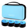 KUOCDSIK CD Case, 96-Capacity Hard EVA Blu-ray CD Wallet with Double Zipper and Hand Strap, Portable Disc Organizer DVD Holder for Car Trips (96 Capacity, Sky Blue96) view 2