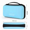 KUOCDSIK CD Case, 96-Capacity Hard EVA Blu-ray CD Wallet with Double Zipper and Hand Strap, Portable Disc Organizer DVD Holder for Car Trips (96 Capacity, Sky Blue96) view 4