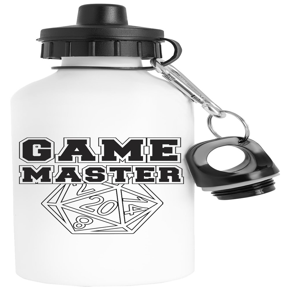 Luxogo Game Master Water Bottle, Stainless Steel, Traveller White