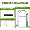 Weather-Resistant Metal Rose Arch with Removable Bases view 4