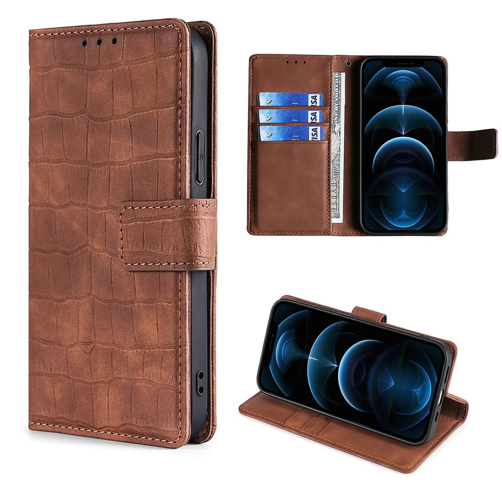 HUAYIJIE GKFGEY Flip Case for Lenovo K5 Note 2018, Phone Stand Cover [Brown]