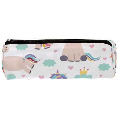 Cute Unicorn Cloud Rainbow Pencil Case for School and Office