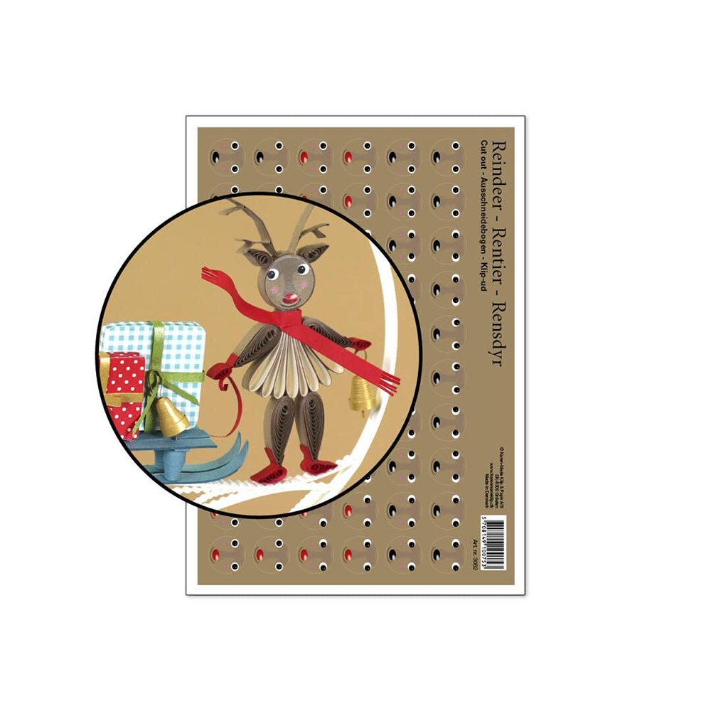 Karen Marie - Reindeer Faces Punch-Out Sheet